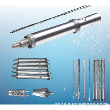 Parafuso e barril para máquina de extrusora plástica